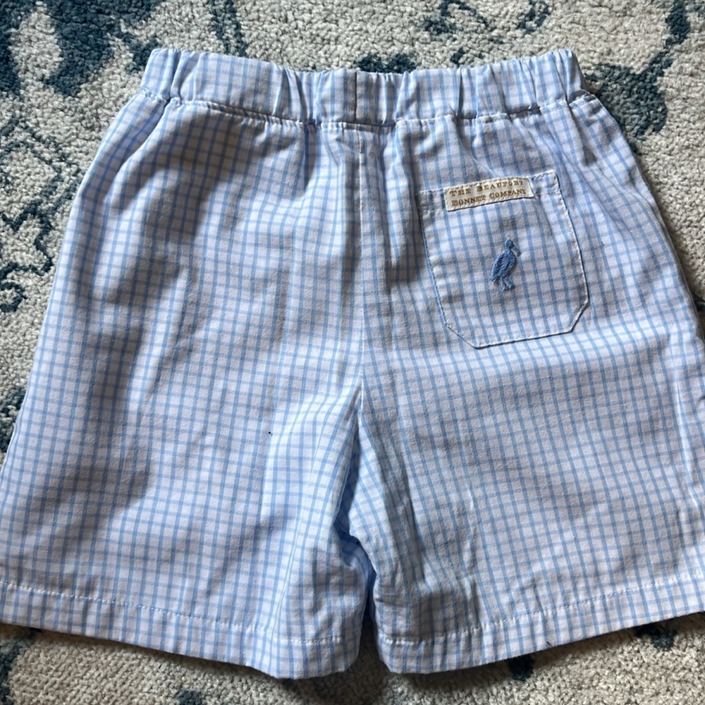 Boy’s Blue Gingham Beaufort Bonnet Company Shorts - Picture 4 of 5